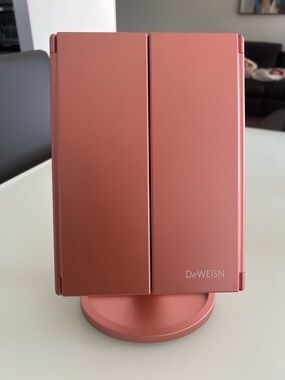 Foldable LED Makeup Mirror - Rose Gold